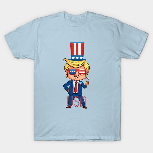 uncle sam trump independence day july 4th T-Shirt by gossiprag